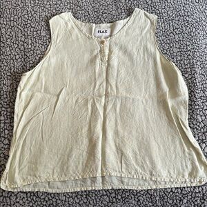 Flax striped 100 linen tank